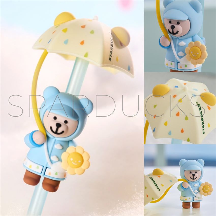 7mm Cute Straw Topper *Umbrella Bear