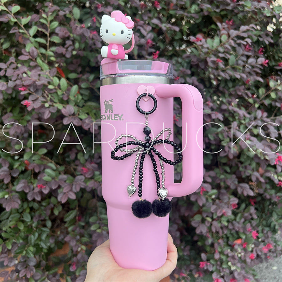 Tumbler Charm - Black Bow