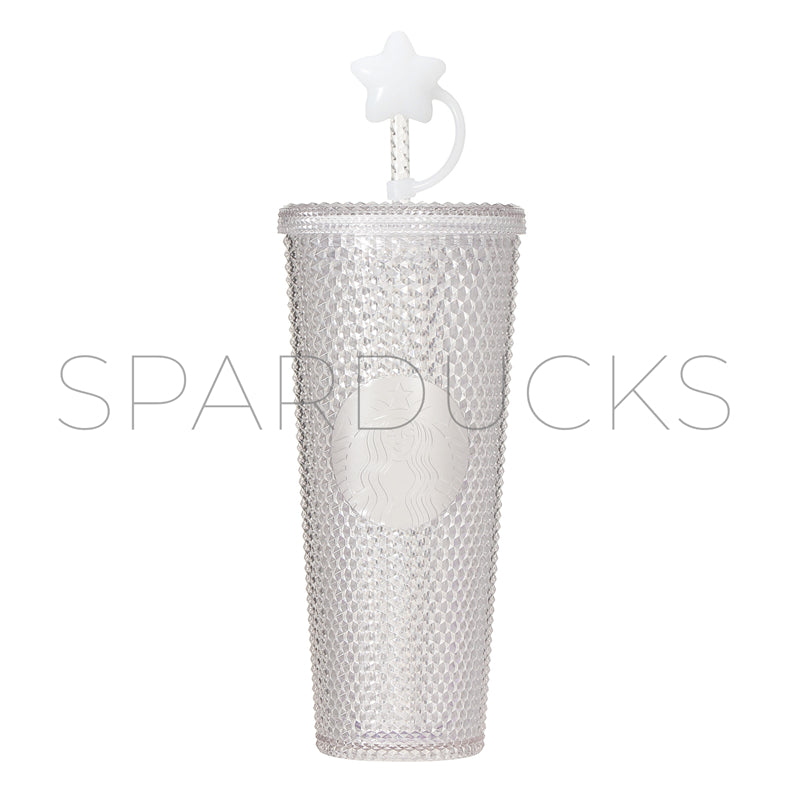 24oz Japan Clear Studded Cup with Topper
