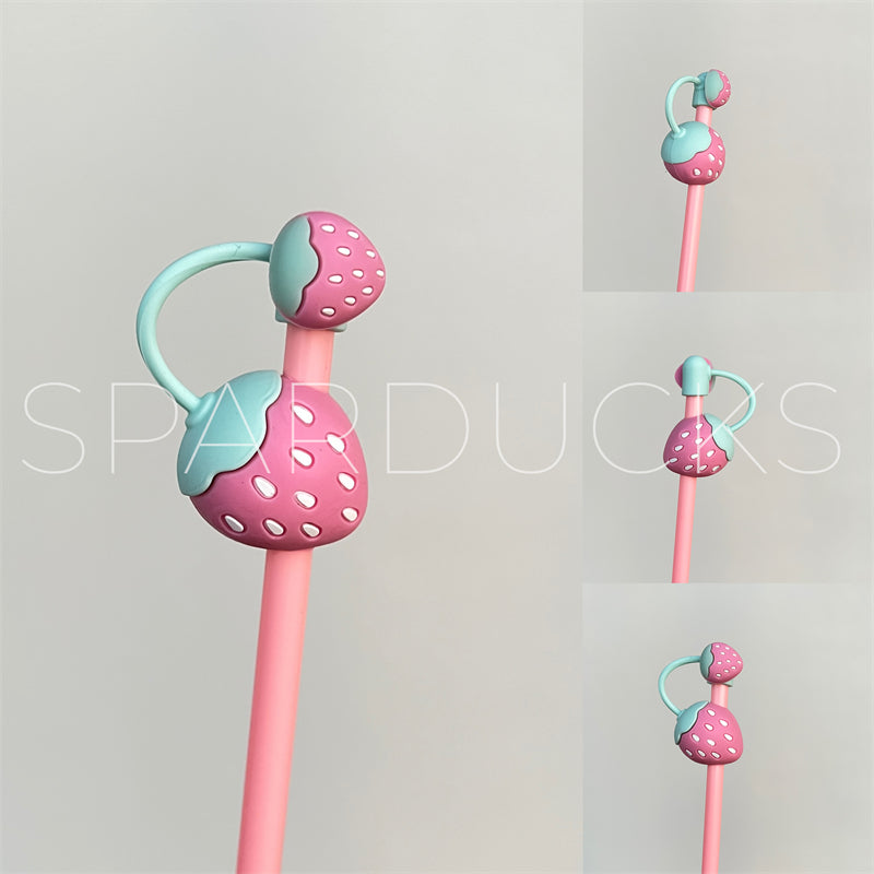 7mm Cute Straw Topper *Strawberry