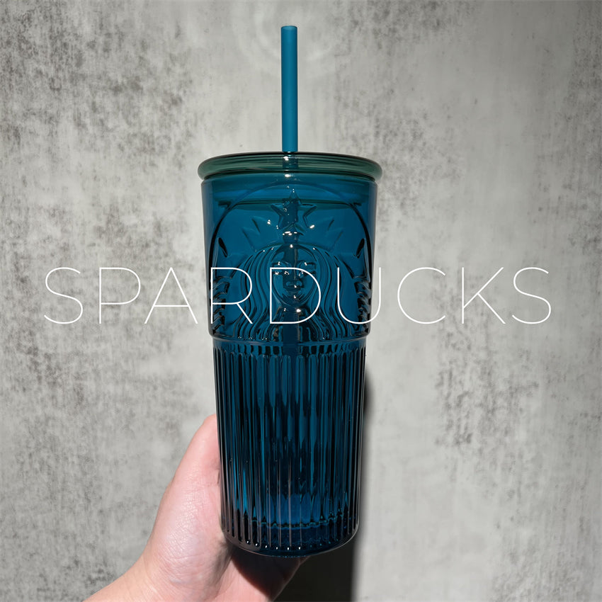 US$ 79.99 - Starbucks 2023 China Nature Blue Triangle 16oz Glass