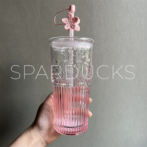 18oz China Pink Glass with Sakura Topper