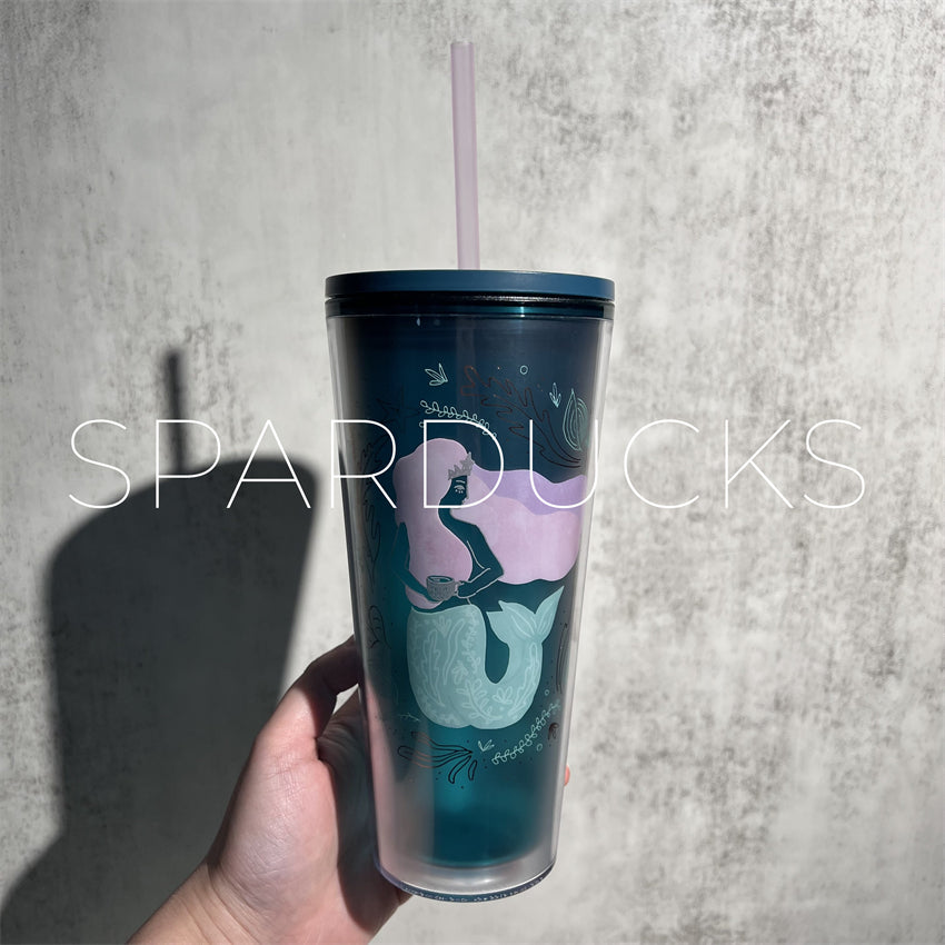 16oz Taiwan Mermaid Plastic Cold Cup