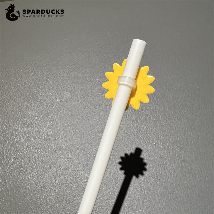 7mm Cute Straw Topper *Sunflower