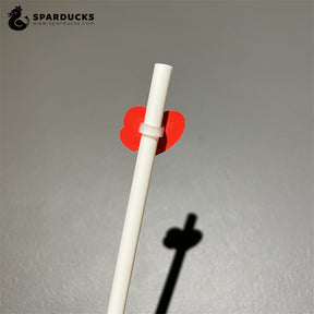 7mm Cute Straw Topper *Red Hearts