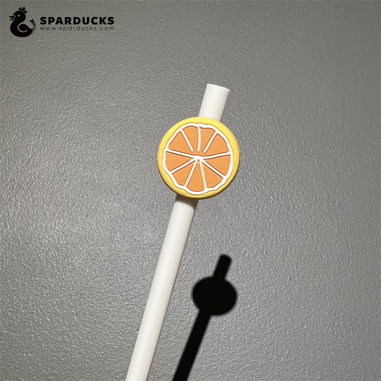 7mm Cute Straw Topper *Orange