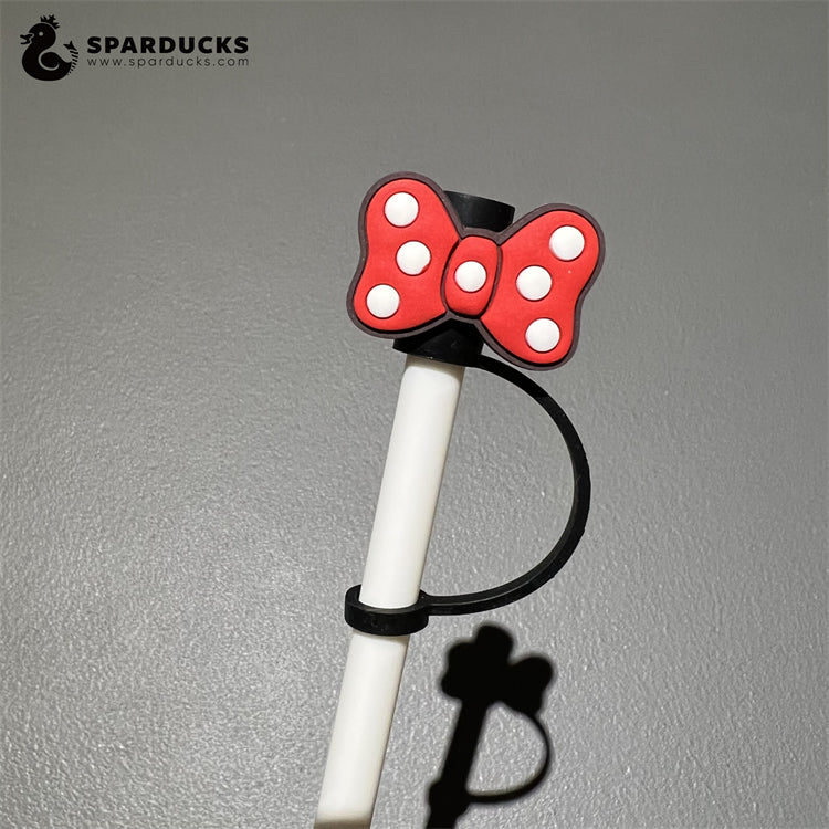 7mm Cute Straw Topper *Red Bow