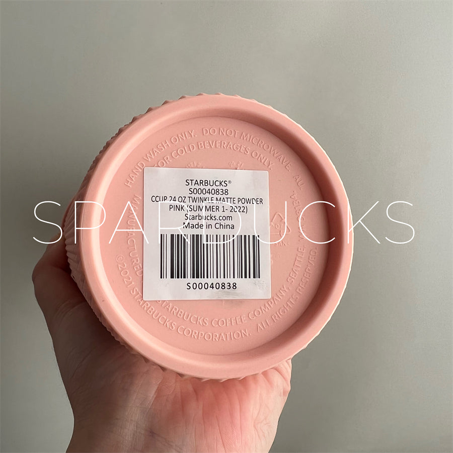 24oz Singapore 2022 Twinkel Matte Powder Pink Studded Cup – SPARDUCKS