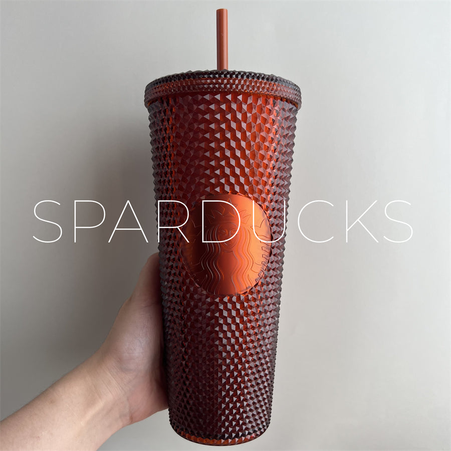 24oz China Pumpkin Studded Tumbler