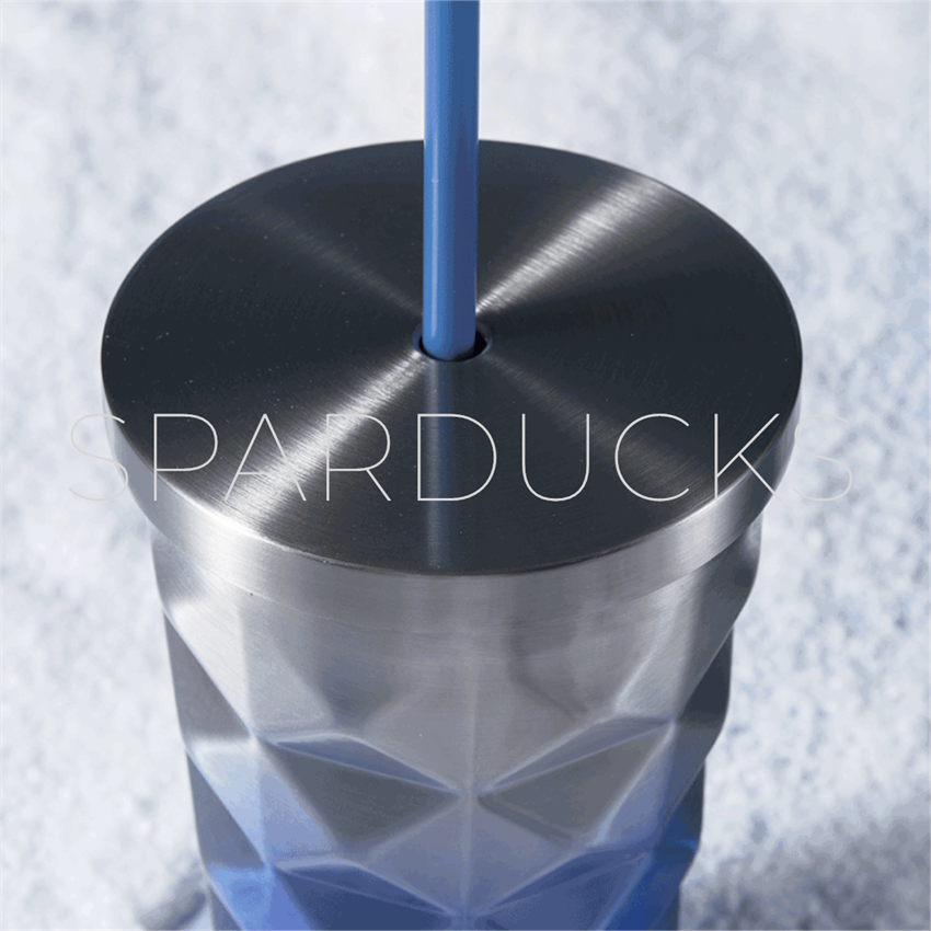 16oz China Blue Gradient Pineapple SS Tumbler