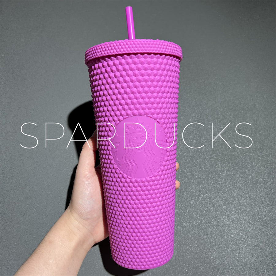 24oz Taiwan Matte Purple Studded Cold Cup