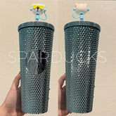 24oz Taiwan Blue Studded Cold Cup