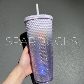 24oz China Purple Gradient Studded Cold Cup