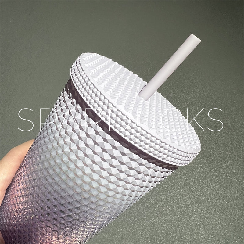 24oz China Purple Gradient Studded Cup