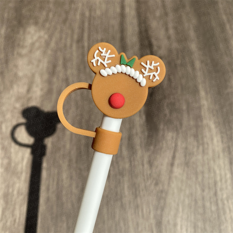 7mm Cute Straw Topper *Brown Micky