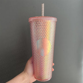 24oz Thailand Rose Gold Bling Studded Cold Cup