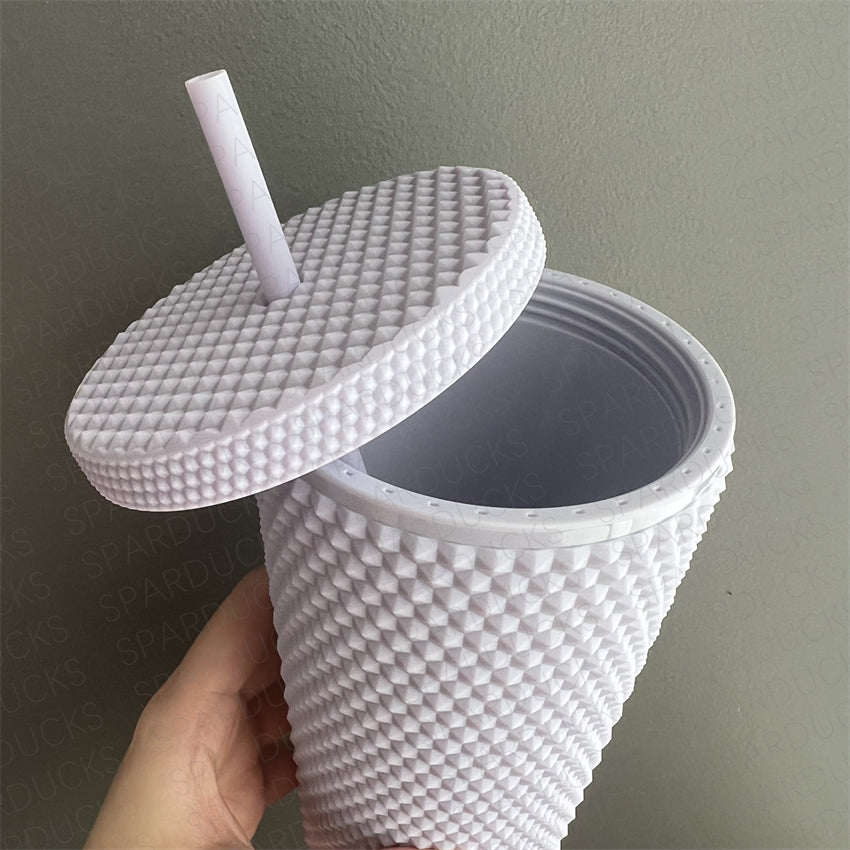 24oz Taiwan Matte Purple Studded Cold Cup