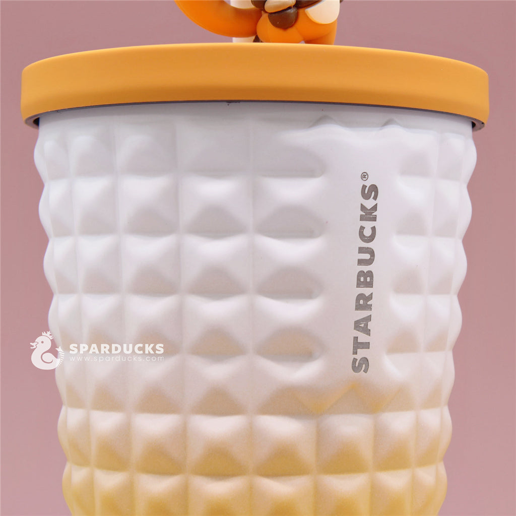 16oz China Yellow/White Gradient SS Tumbler