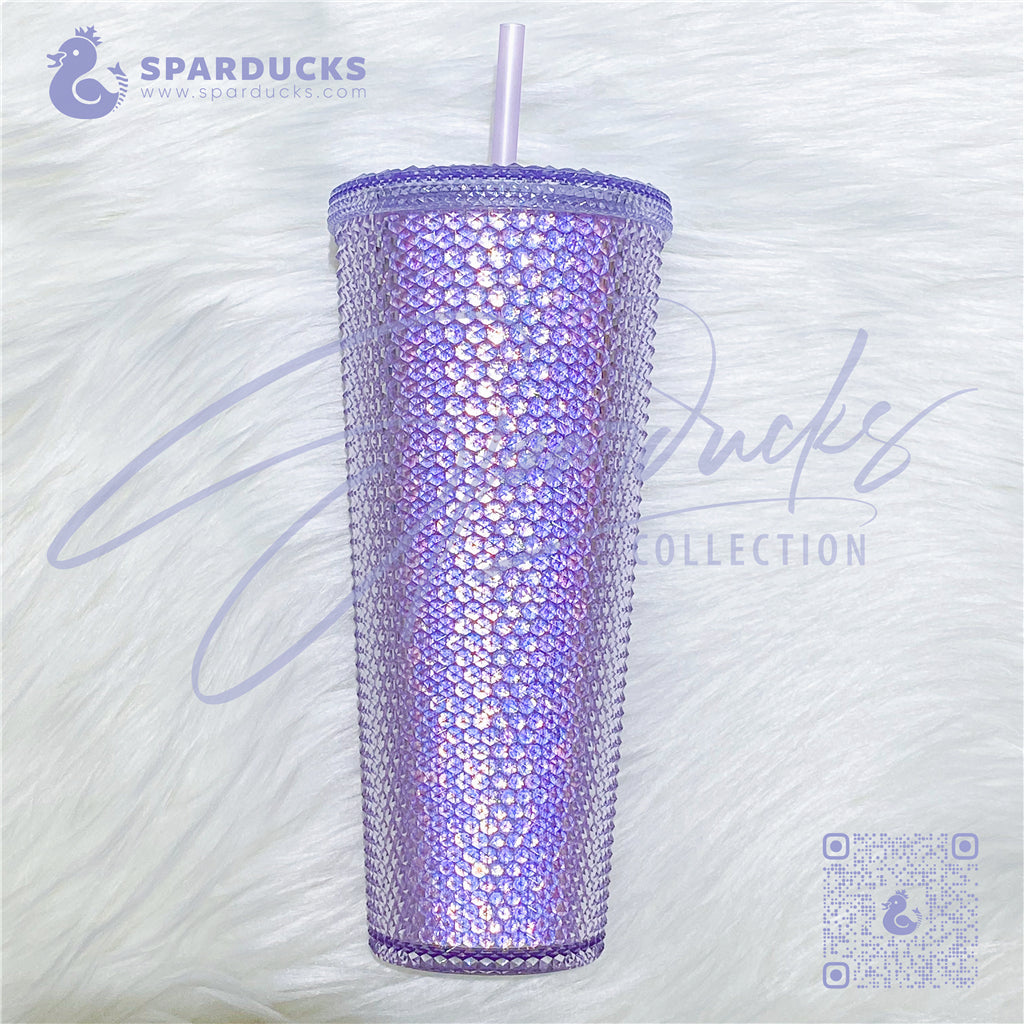 Purple Amethyst AB Rhinestone Starbucks 24 oz Reusable Cold Cup, Starb –  ShimmeringShelbys