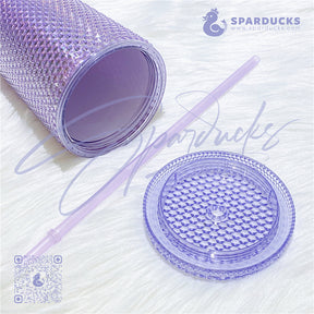 24oz China Purple Glitter Studded Tumbler – SPARDUCKS