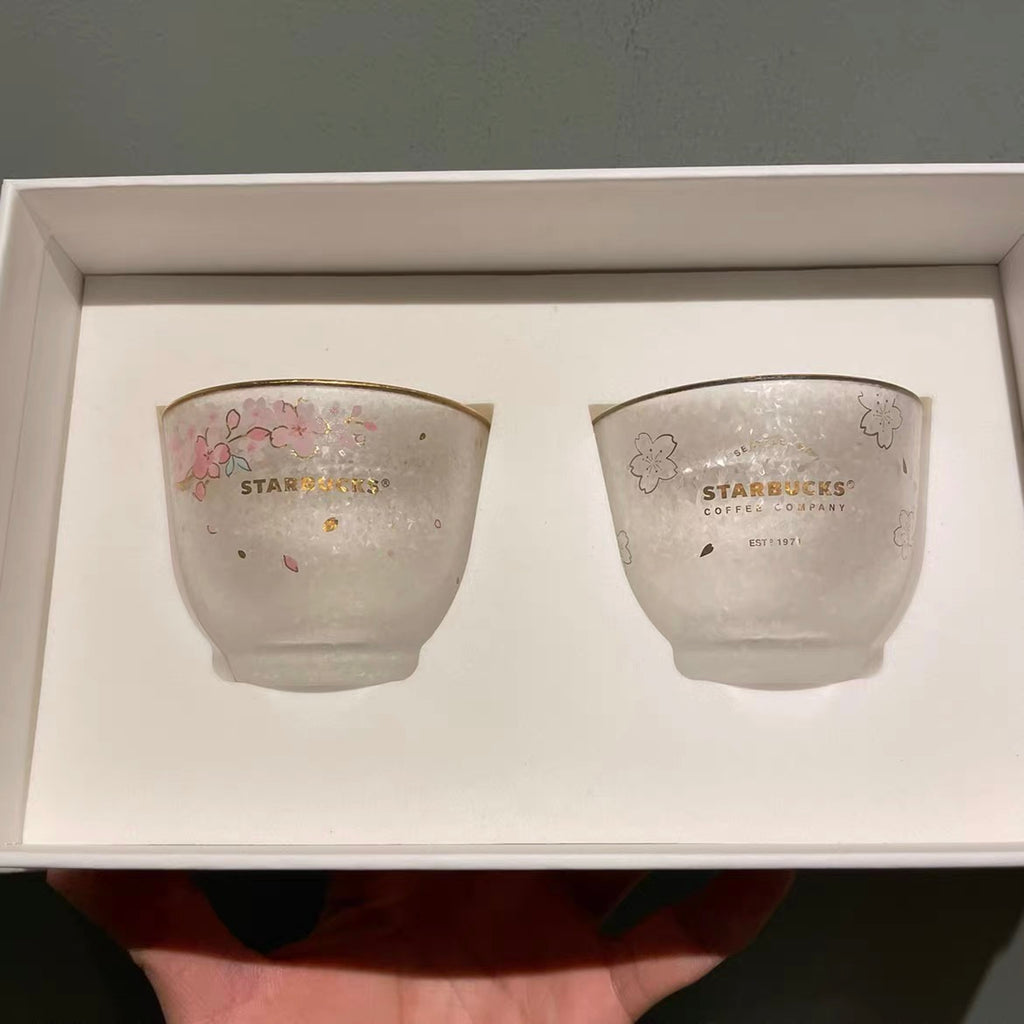 6oz China Sakura Glass Cup*2 with Box – SPARDUCKS