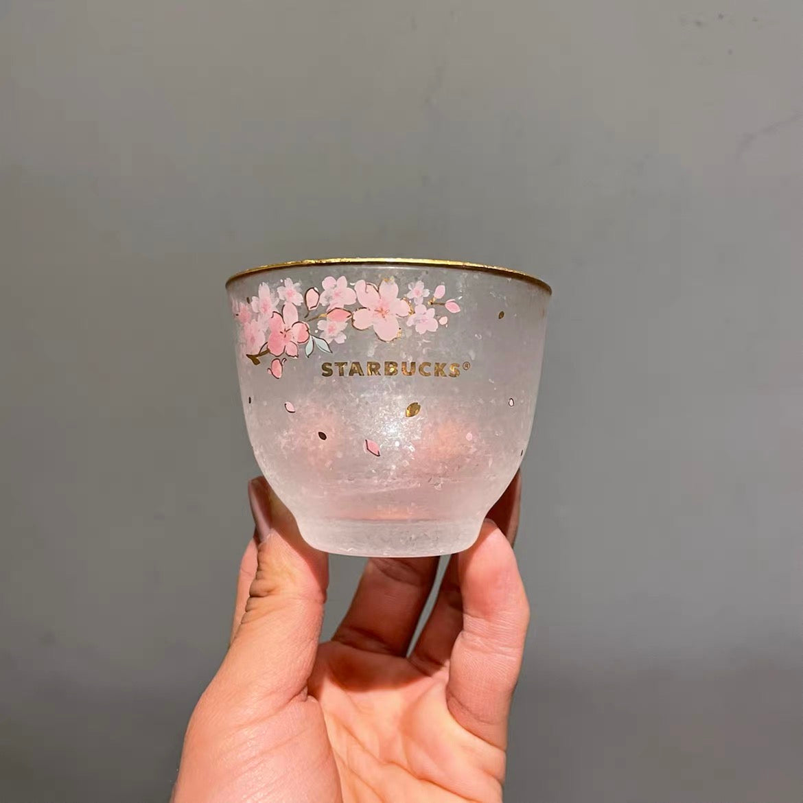 6oz China Sakura Glass Cup*2 with Box