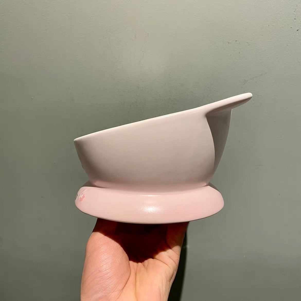 16oz China Pink Sakura Ceramic Pet Bowl