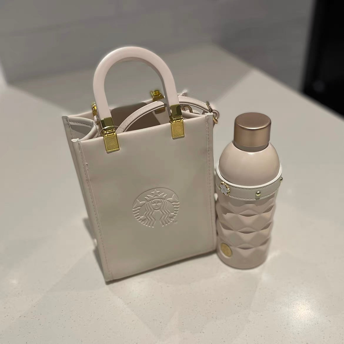 14oz China White Stainless Steel Bottle with Bag