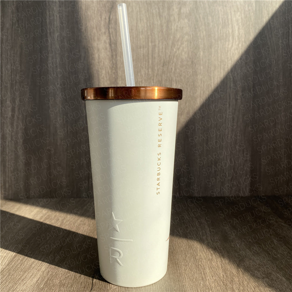 16oz China White Stainless Steel Straw Cup