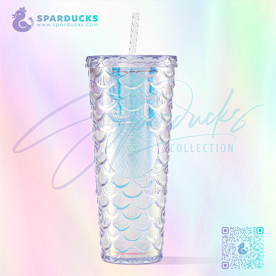 24oz China Unicorn Scales Plastic Cold Cup