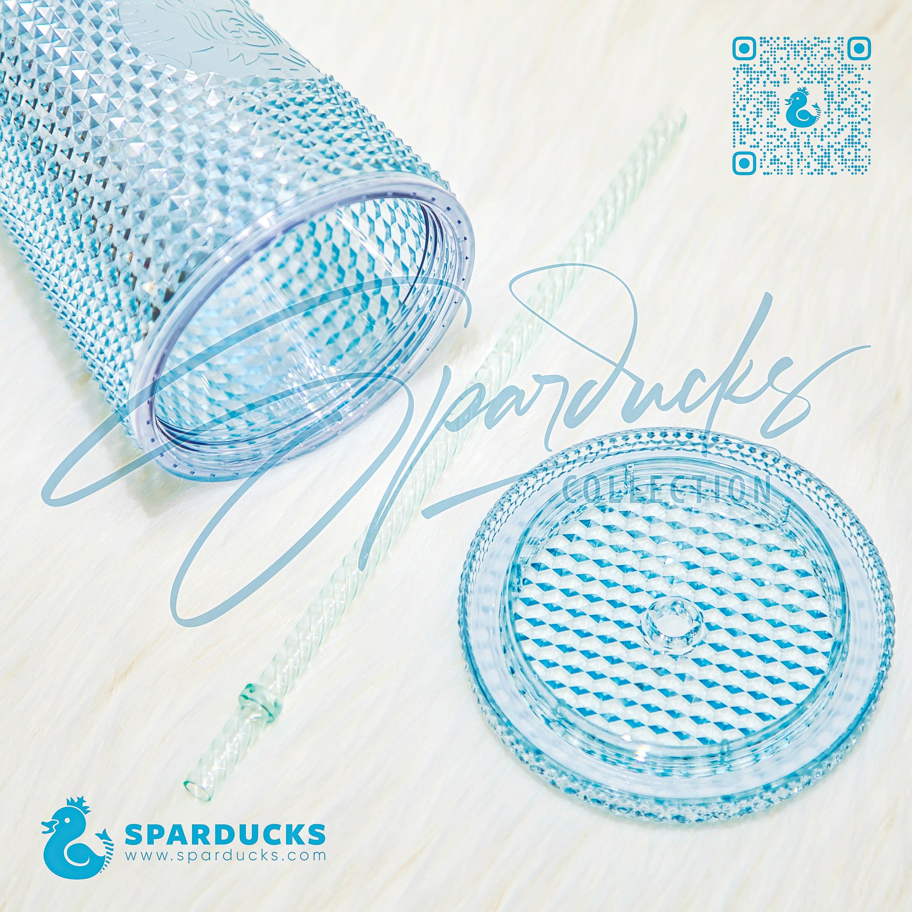 16oz Grande Japan Icy Blue studded Tumbler – SPARDUCKS