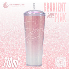 24oz China X'mas Pink Dome Straw Tumbler