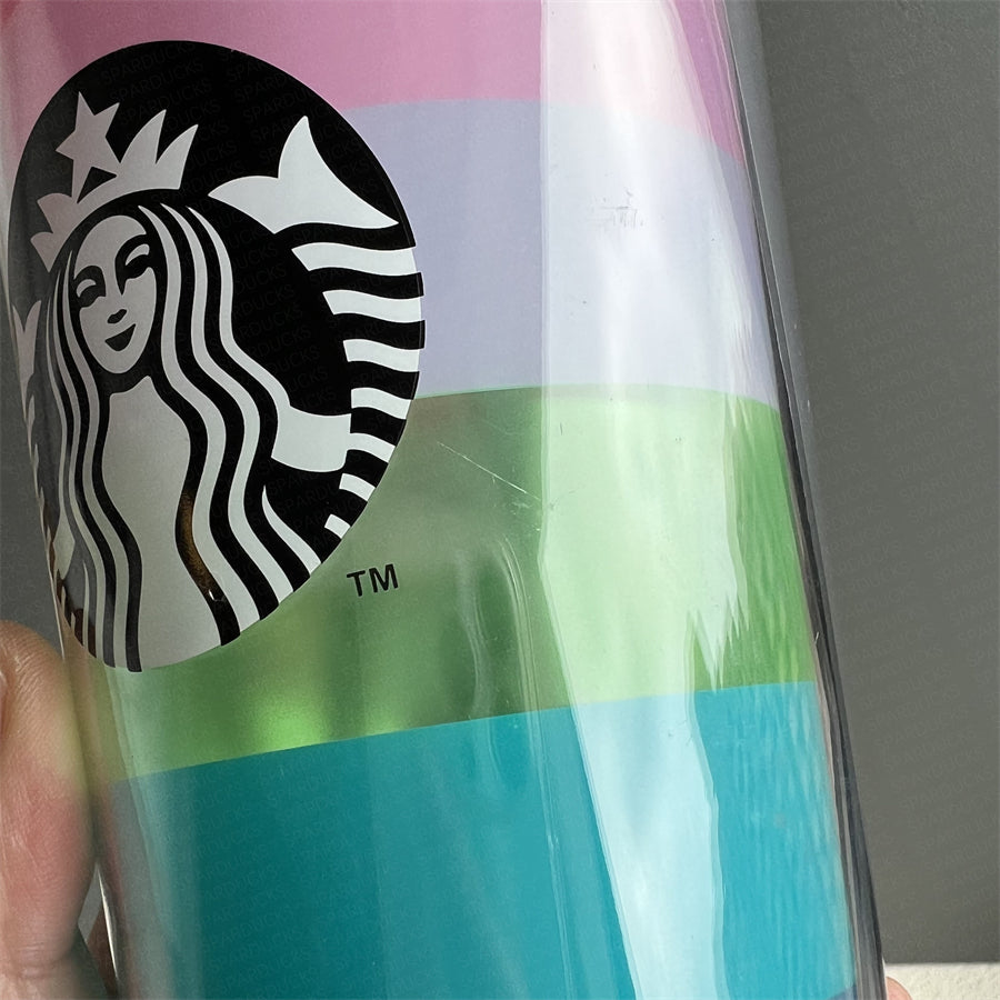 16oz Thailand 2016 Rainbow Plastic Cold Cup HTF