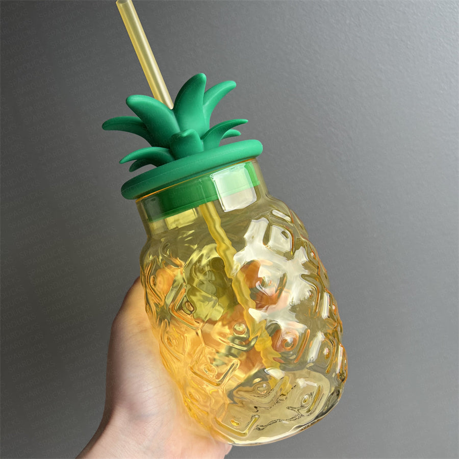 20oz China 2021 Pineapple Glass with Straw