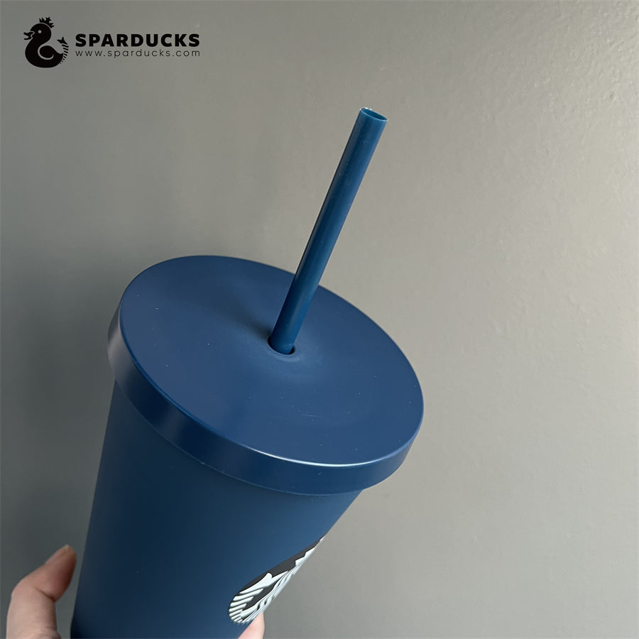 16oz Japan Navy Blue Plastic Cold Cup