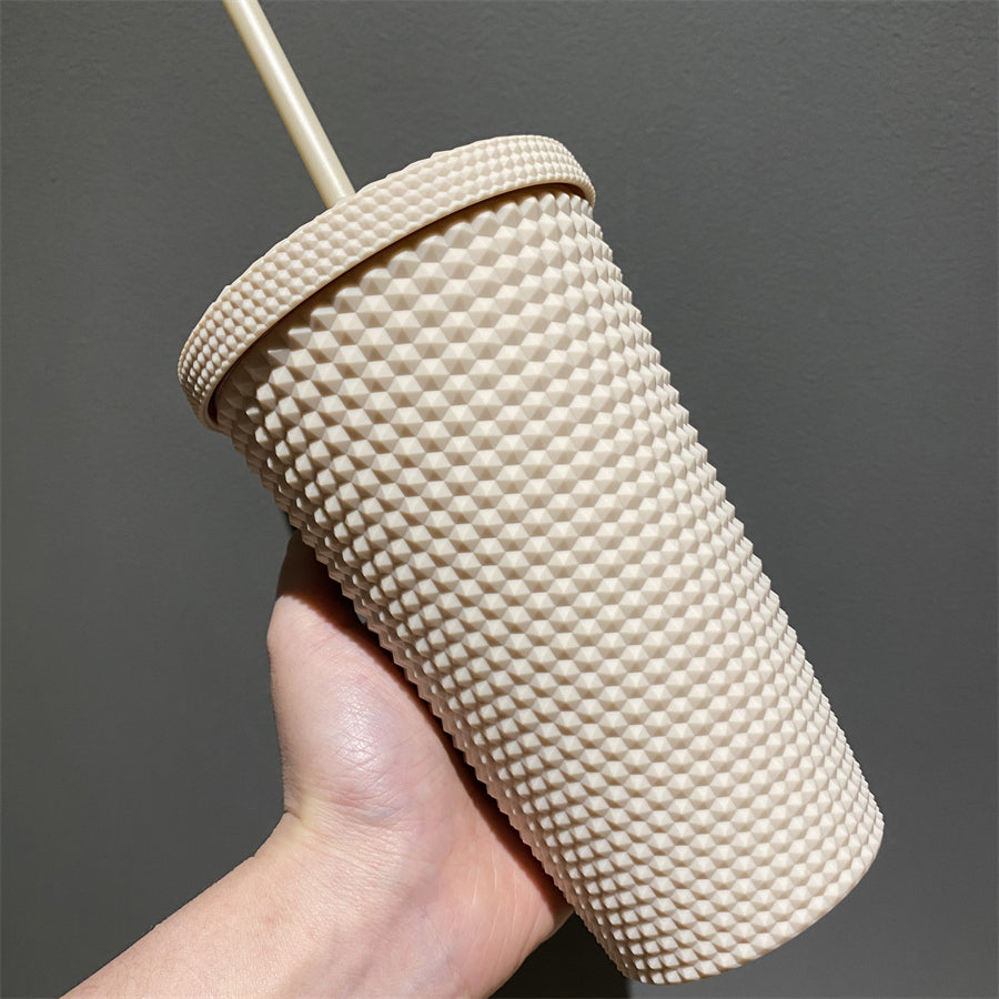 16oz Korea Matte White Studded Cold Cup