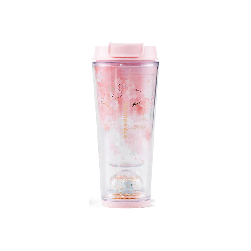 12oz China Pink Sakura Plastic Tumbler