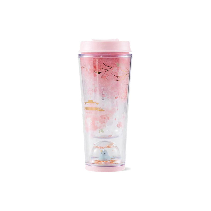 12oz China Pink Sakura Plastic Tumbler