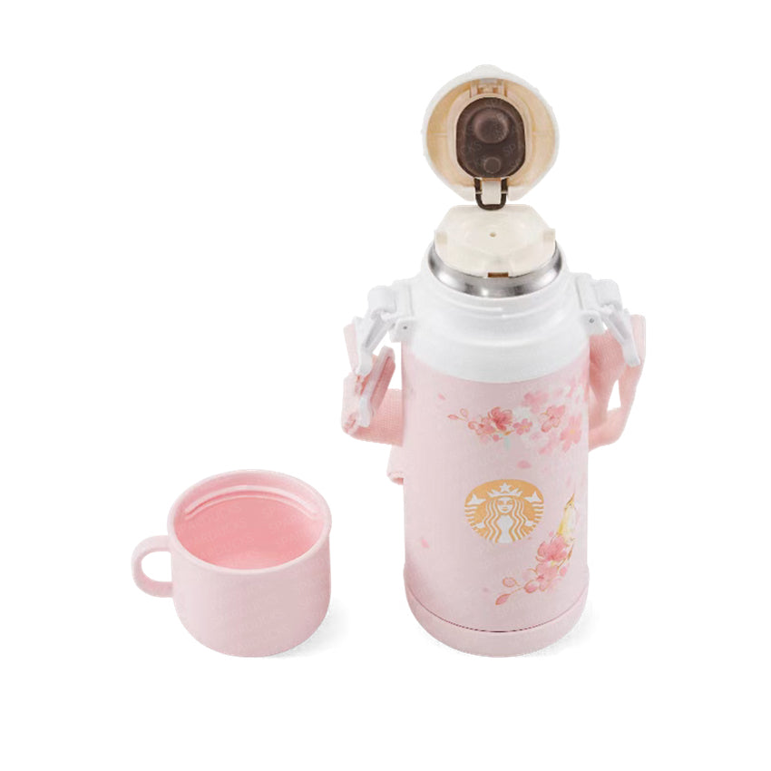 18oz China Pink Sakura Vacuum with 2 Lid