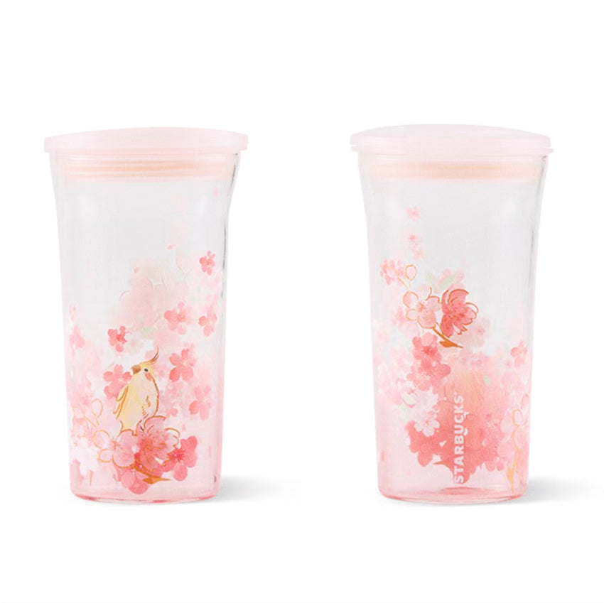 16oz China Pink Sakura Pink Glass Cold Cup