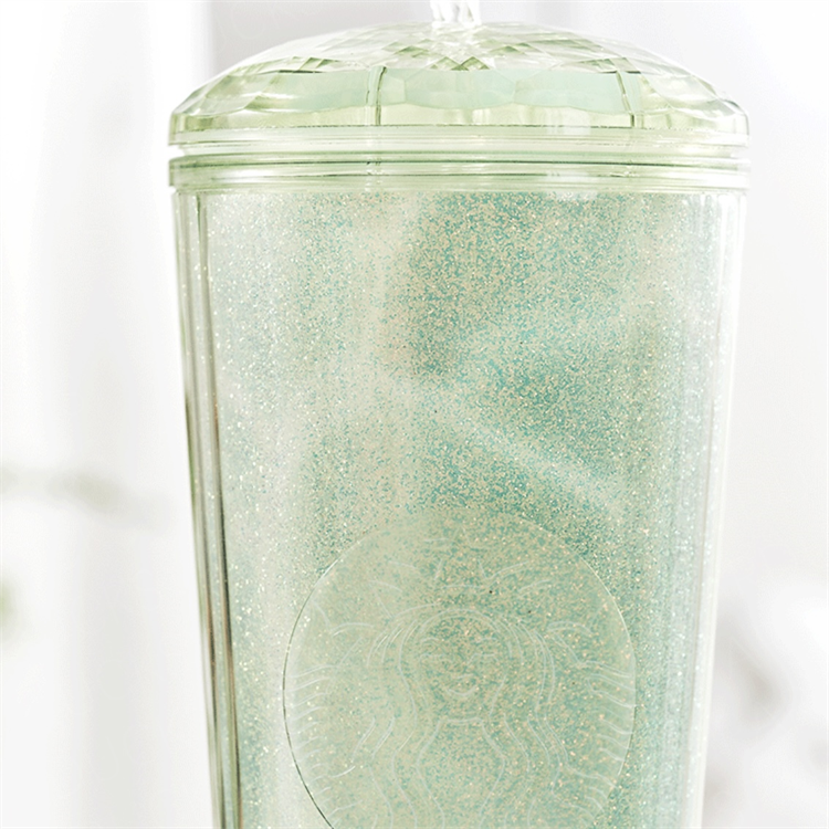 24oz China Green Marble Dome Cold Cup