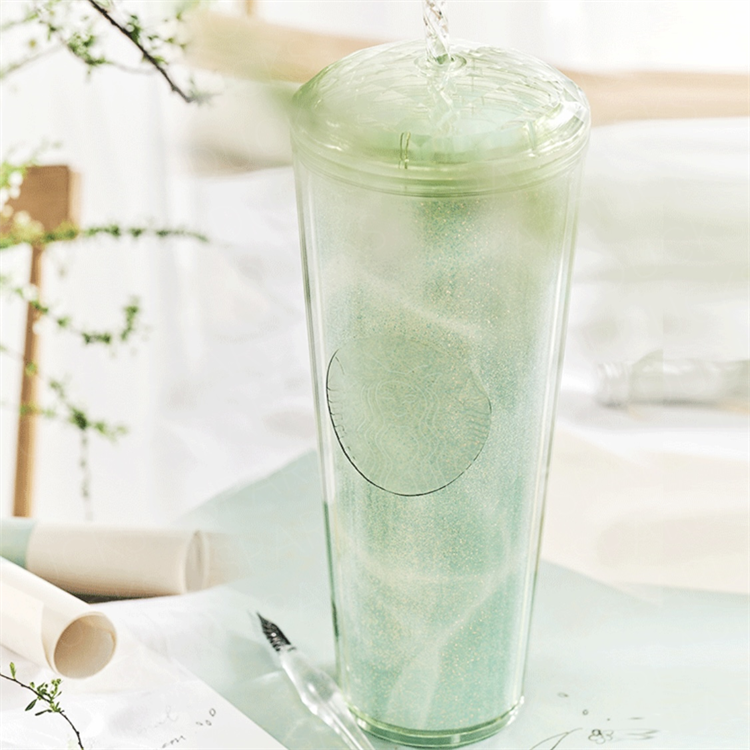 24oz China Green Marble Dome Cold Cup