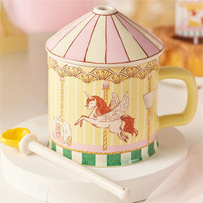 12oz China Carousel Ceramic Mug