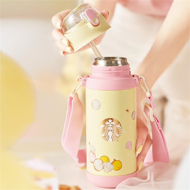 20oz China Yellow Pink Stainless Vacuum with 2 Tops
