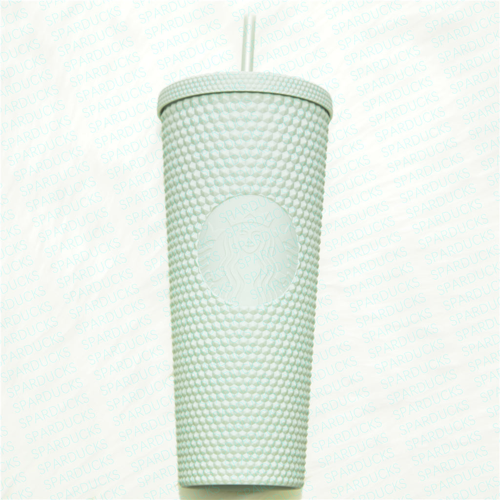 24oz China Mint Green Matte Studded Tumbler