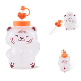 24oz China Tiger Glass Bottle with Straw