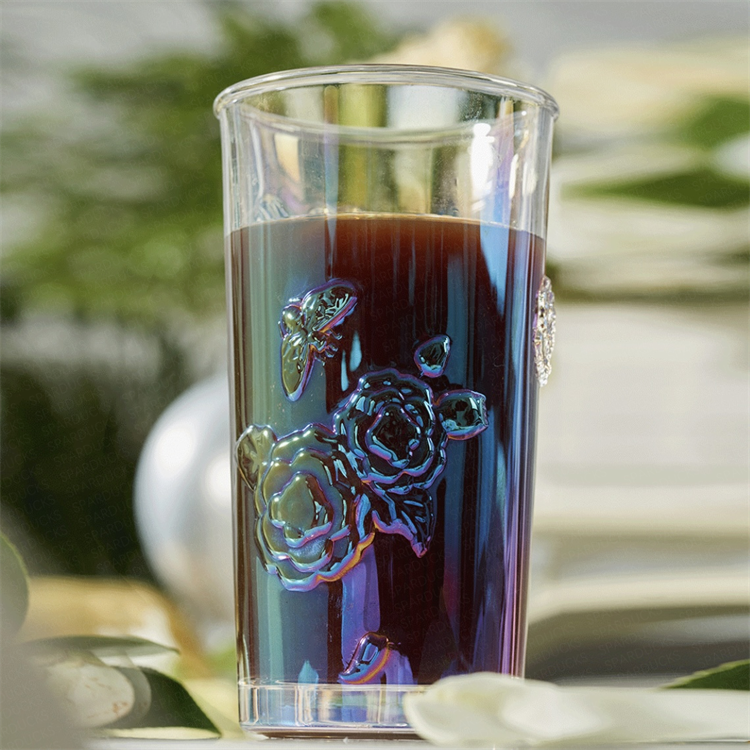 14oz China Iridescent Camellia Glass