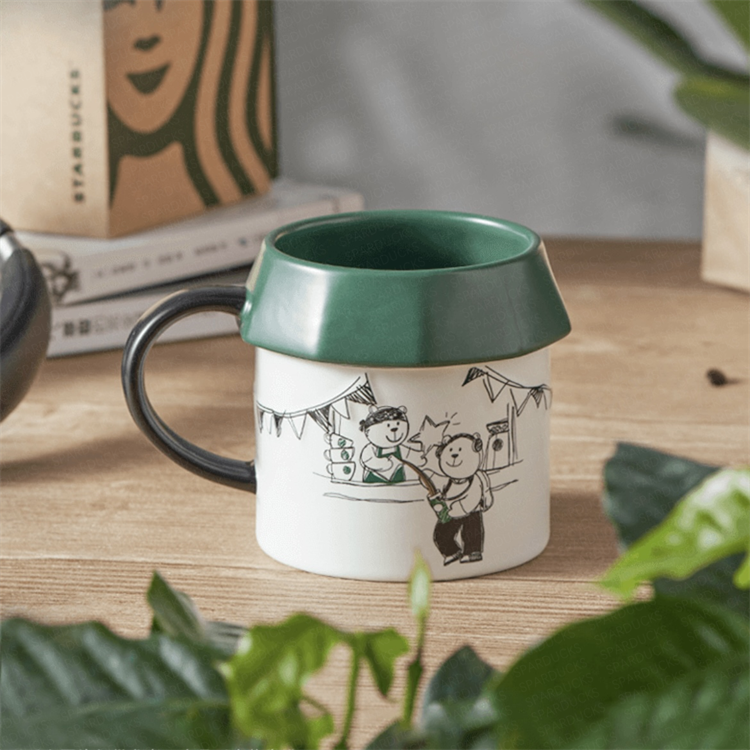 12oz China Coffee Store Mug with Siren Bronze