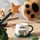 14oz China Coffee Store Mug with Coaster