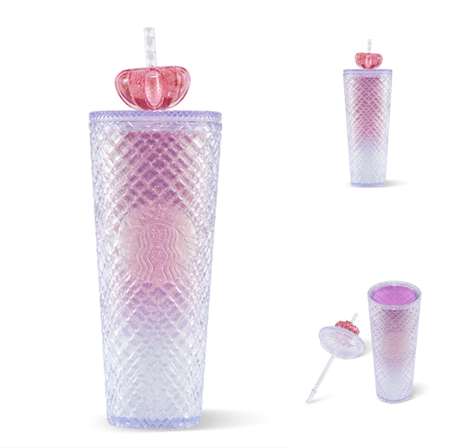 Deals Nwt Rare Starbucks China Gradient Purple Sakura Cherry Dome Glitter Tumbler